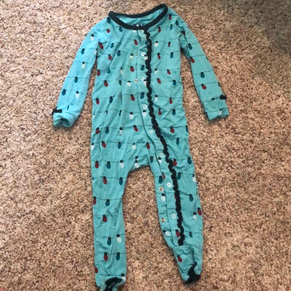 KicKee pants Christmas lights long all pj